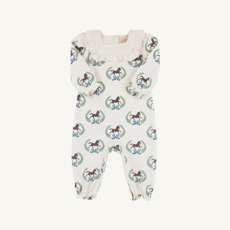 Darla Day Romper - Highland Horses with Palmetto Pearl