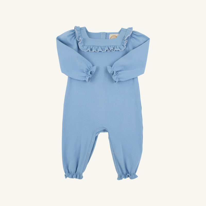 Darla Day Romper - Sarasota Sky with Worth Avenue White
