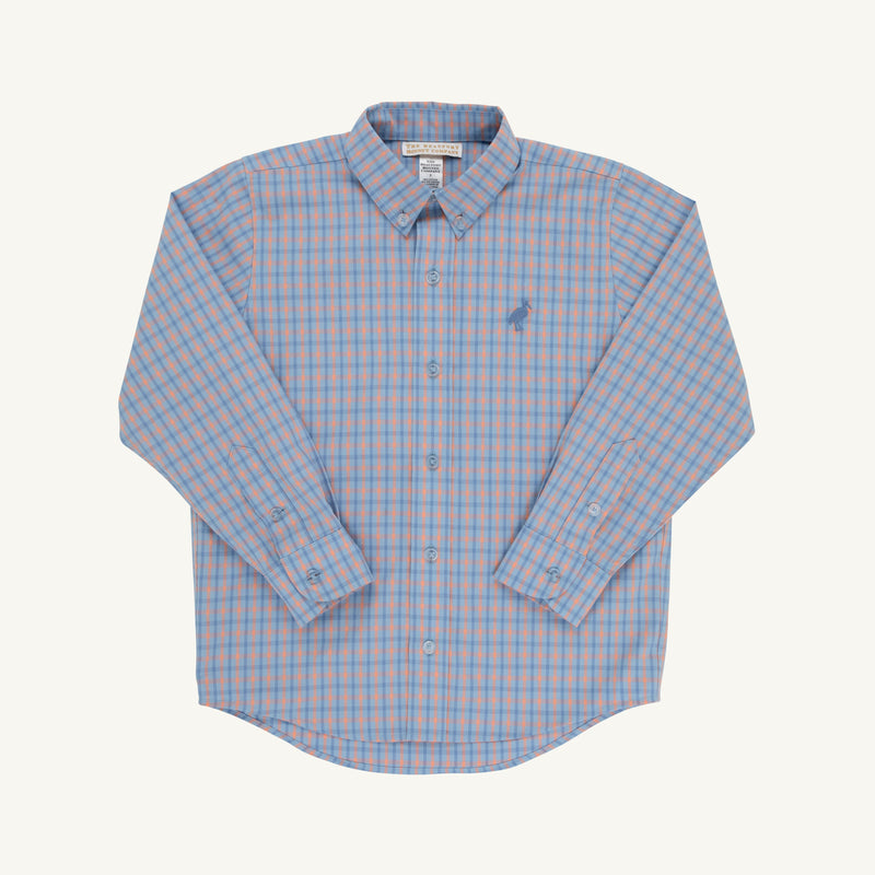 Dean's List Dress Shirt - Wheaton Windowpane with Barrington Blue Stork