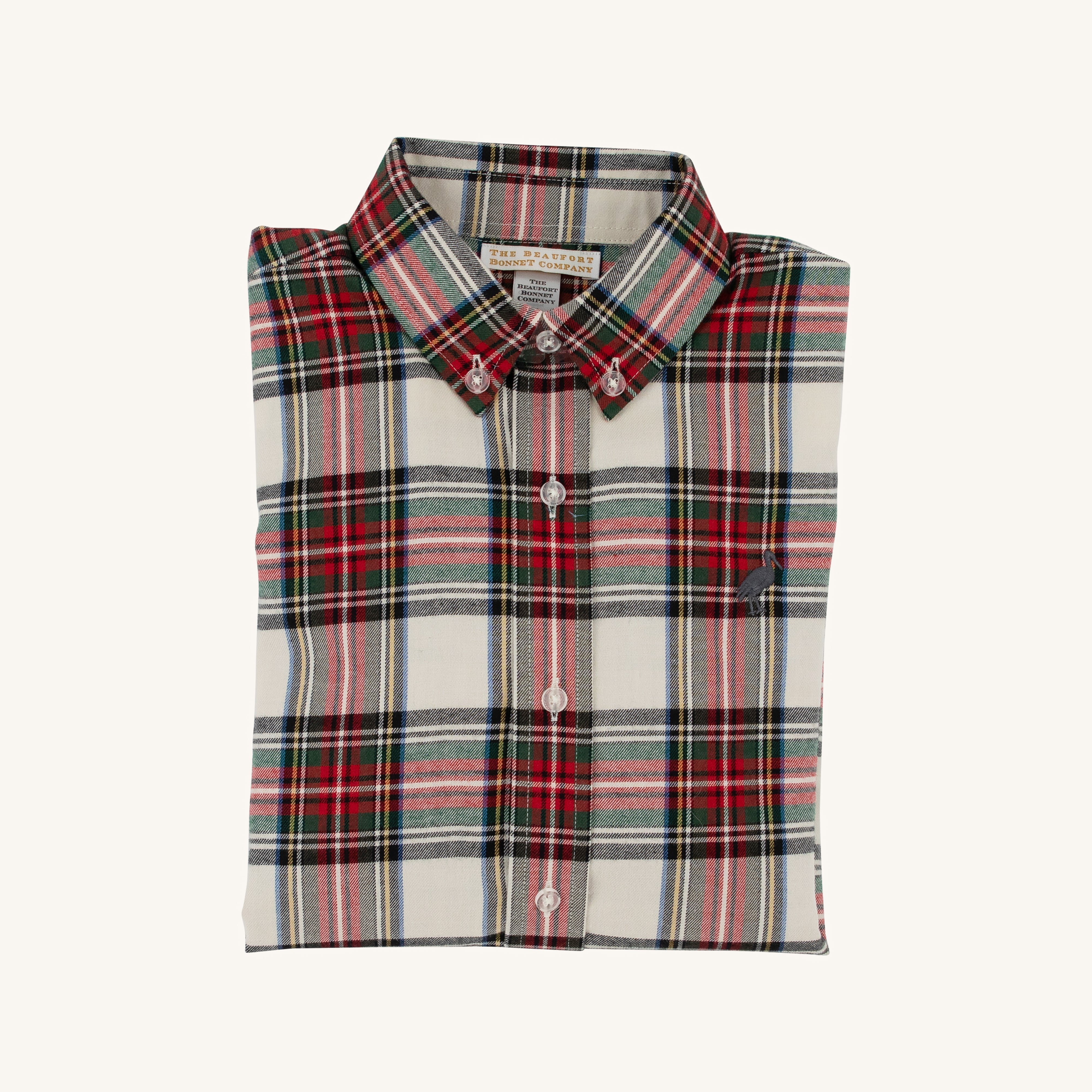 Dean's List Dress Shirt (Flannel) - Charlie Place Plaid with Grandison Rd. Gray Stork