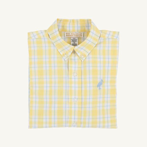Dean's List Dress Shirt - Forsyth Park Plaid with Beale Street Blue Stork
