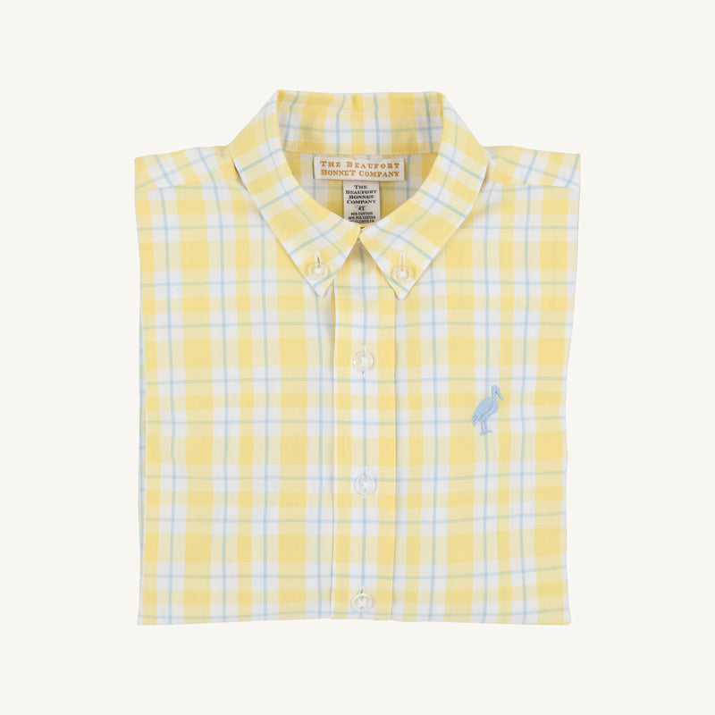 Dean's List Dress Shirt - Forsyth Park Plaid with Beale Street Blue Stork