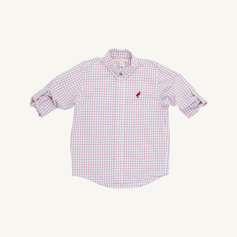 Dean's List Dress Shirt - Lake Powell Plaid with Richmond Red Stork