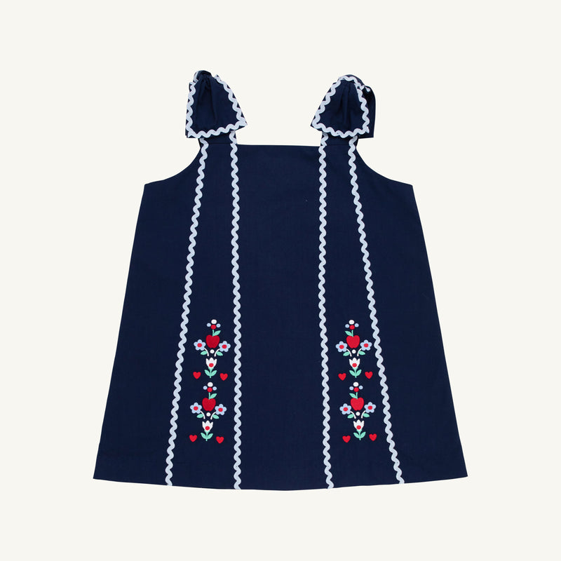 Donna Dress - Nantucket Navy with Beale Street Blue & Flowers