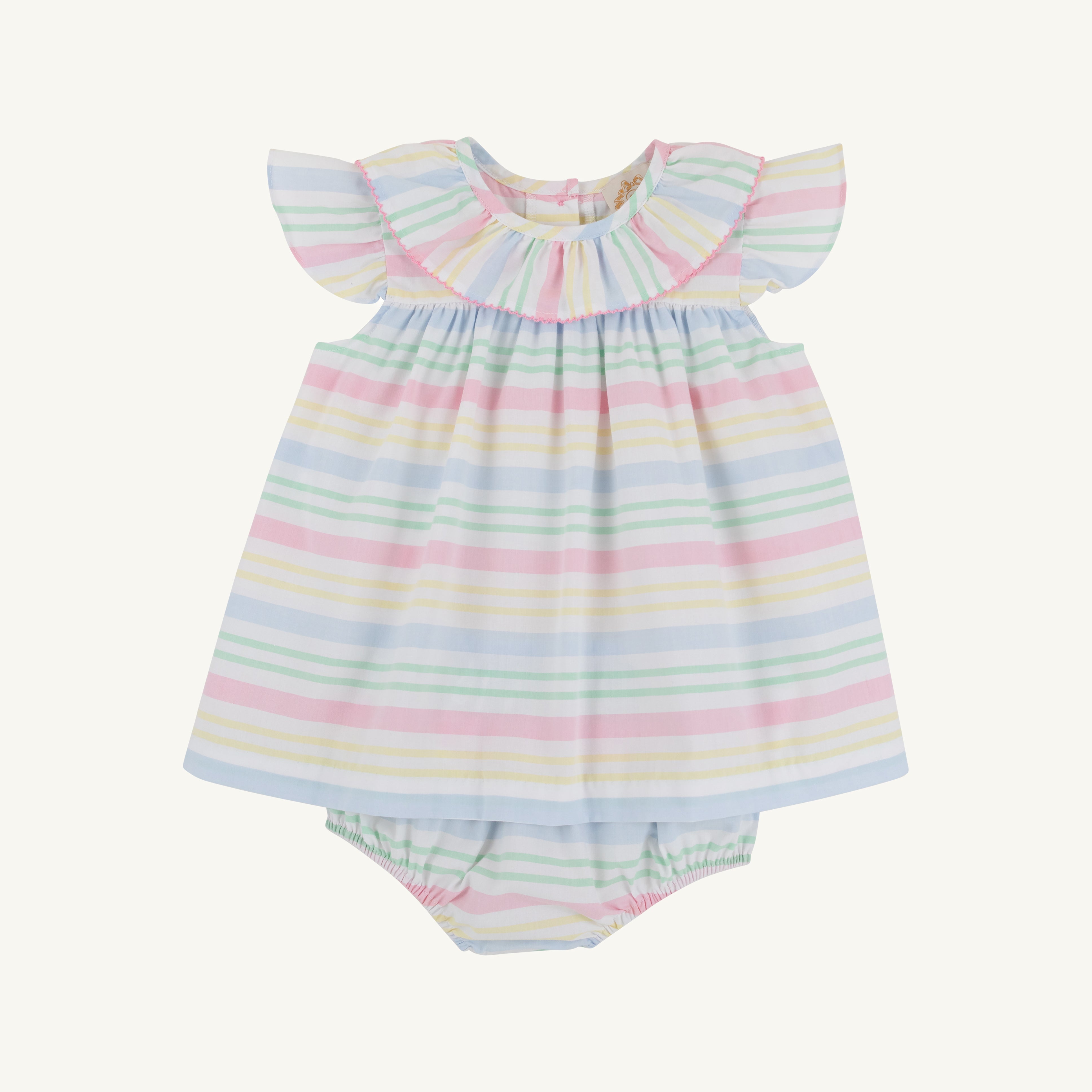 Dorothy Day Dress - San Antonio Stripe & Hamptons Hot Pink with Bloomers