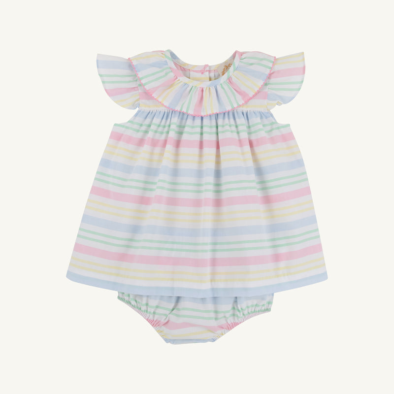 Dorothy Day Dress - San Antonio Stripe & Hamptons Hot Pink with Bloomers