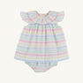 Dorothy Day Dress - San Antonio Stripe & Hamptons Hot Pink with Bloomers