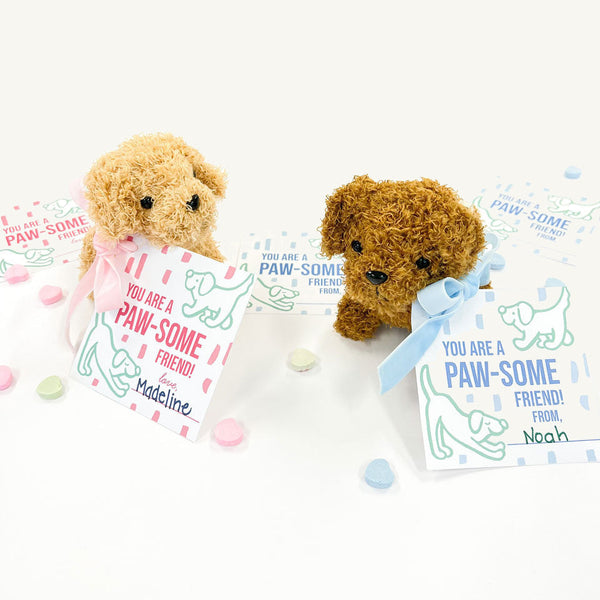 Valentine Cards - Puppy Paw-ty with Beale Street Blue (Digital Download)