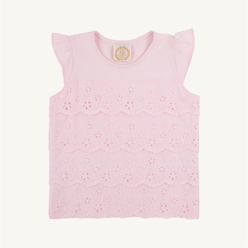 Ellie's Eyelet Top - Palm Beach Pink