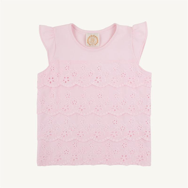 Ellie's Eyelet Top - Palm Beach Pink