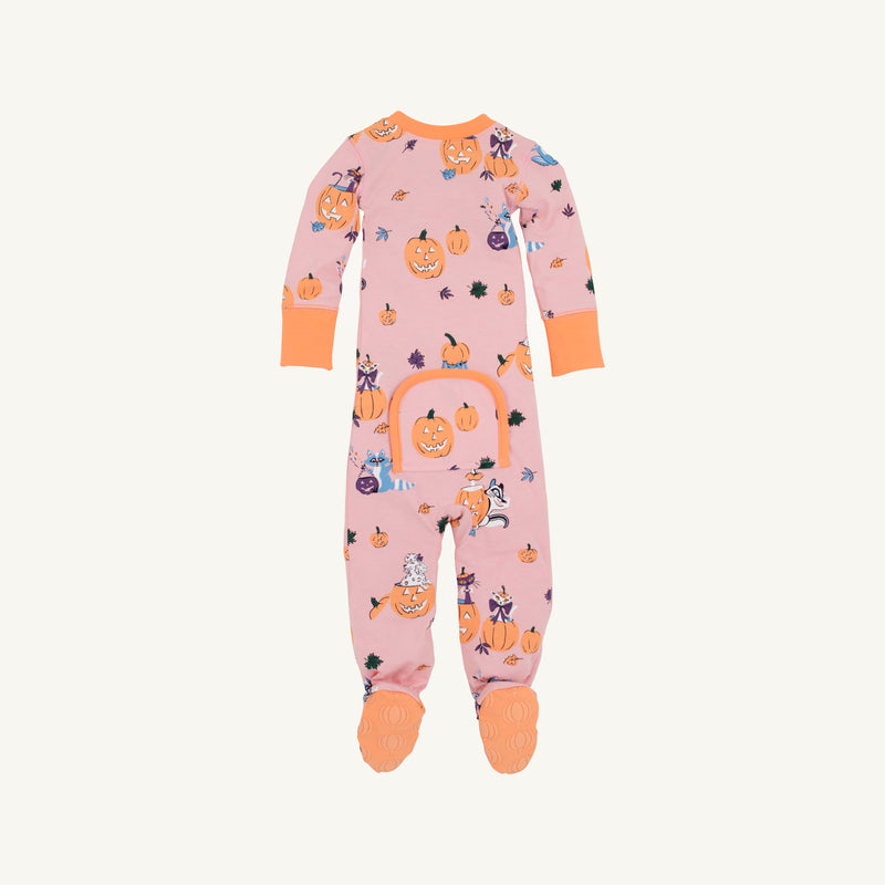 Fallon Footie Pajamas - Candy & Critters (Sandpearl Pink) with Seashore Sherbet