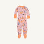 Fallon Footie Pajamas - Candy & Critters (Sandpearl Pink) with Seashore Sherbet