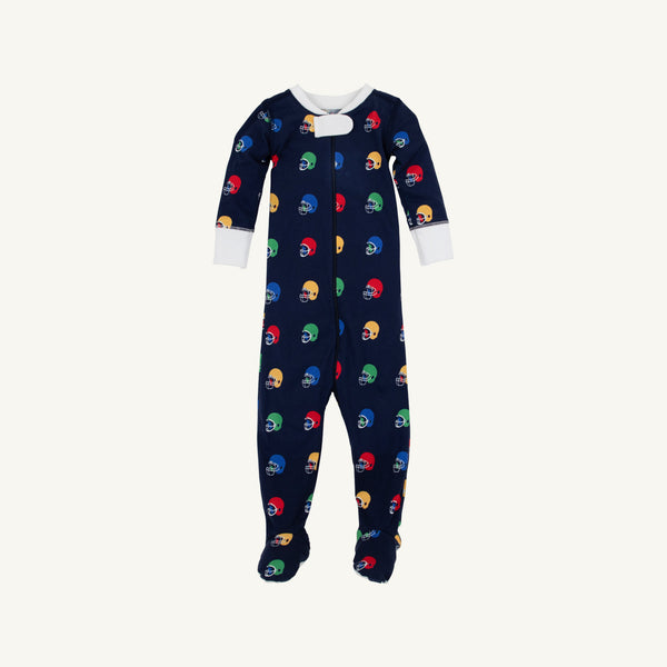 Fallon Footie Pajamas - Hut! with Worth Avenue White