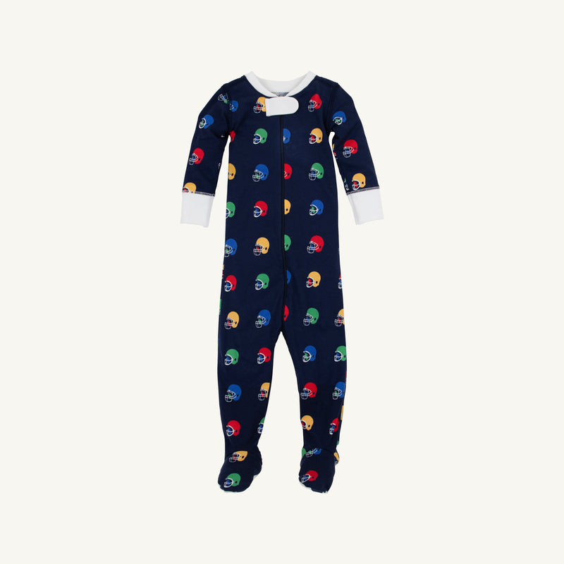 Fallon Footie Pajamas - Hut! with Worth Avenue White