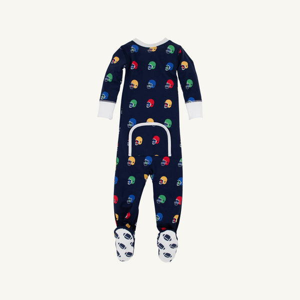Fallon Footie Pajamas - Hut! with Worth Avenue White