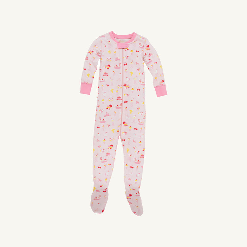Fallon Footie Pajamas - Ice Cream Daydream (Strawberry Pink)
