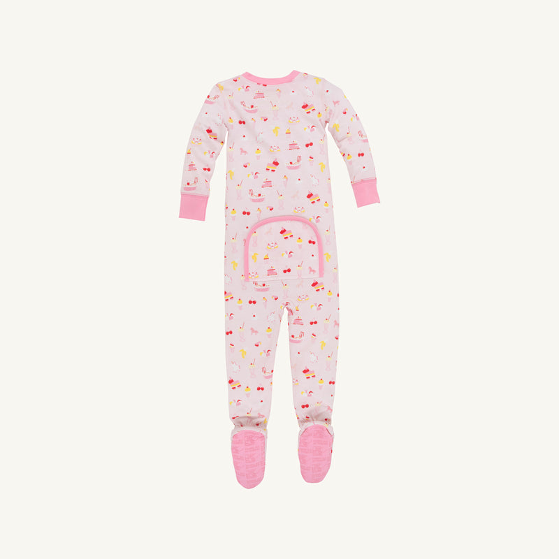 Fallon Footie Pajamas - Ice Cream Daydream (Strawberry Pink)