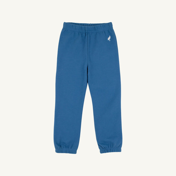 Gates Sweeney Sweatpants - Wood Boat Blue with Worth Avenue White Stork