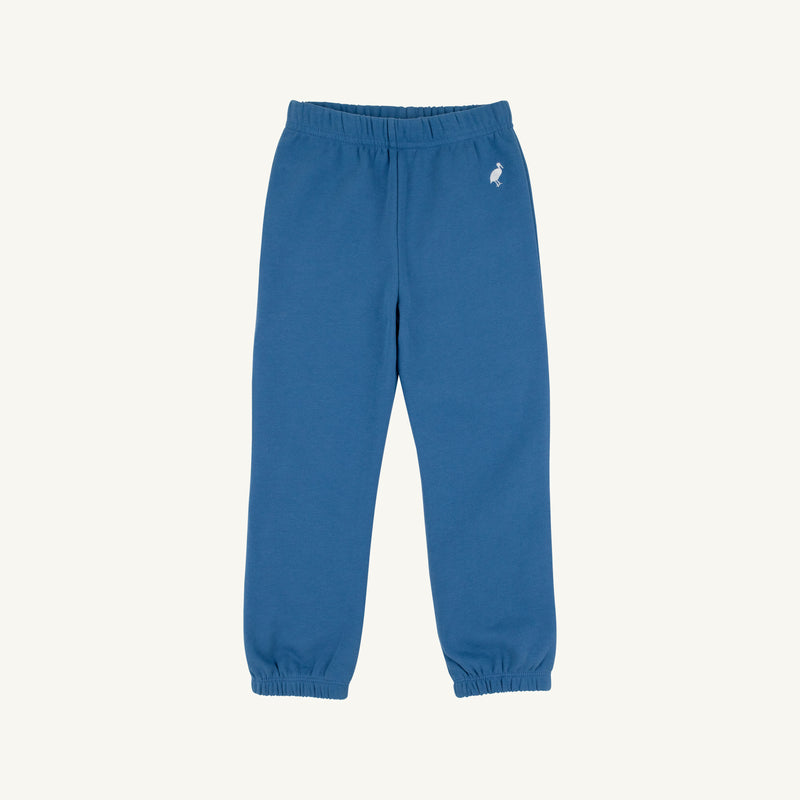 Gates Sweeney Sweatpants - Wood Boat Blue with Worth Avenue White Stork