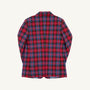 The Grandccasion™ Booker Blazer - Bucktown Tartan with Barrington Blue by The Beaufort Bonnet Company is a men’s blazer in vibrant Bucktown Tartan, highlighting a red plaid pattern accented with blue, green, and yellow stripes. Shown laid flat on a white background, the image displays the back side of the blazer.
