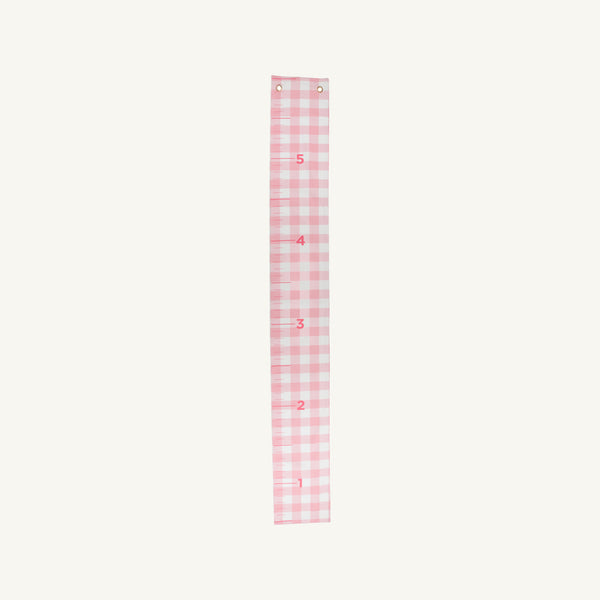 Grow Baby Grow Chart - Sandpearl Pink Gingham