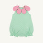 Happy Halloween Flower (Infant) - Grace Bay Green Microdot with Hamptons Hot Pink