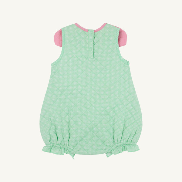 Happy Halloween Flower (Infant) - Grace Bay Green Microdot with Hamptons Hot Pink