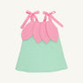 Happy Halloween Flower (Child) - Grace Bay Green Microdot with Hamptons Hot Pink