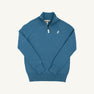 Hayden Half Zip Sweater - Barnsley Blue with Palmetto Pearl Stork