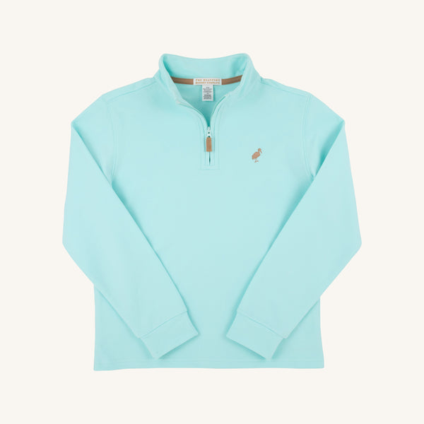Hayword Half Zip - Edisto Egg Blue with Cape Elizabeth Camel Stork