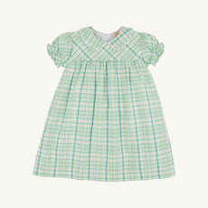 Holly Day Dress - Gibson Island Green and Lake Worth Yellow Sewanee Seersucker
