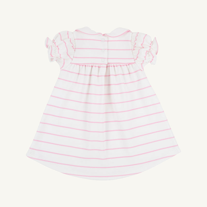 Holly Day Dress - Pier Party Pink Stripe with Pier Party Pink