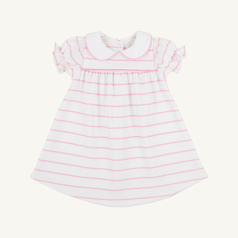 Holly Day Dress - Pier Party Pink Stripe with Pier Party Pink