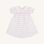 Holly Day Dress - Pier Party Pink Stripe with Pier Party Pink
