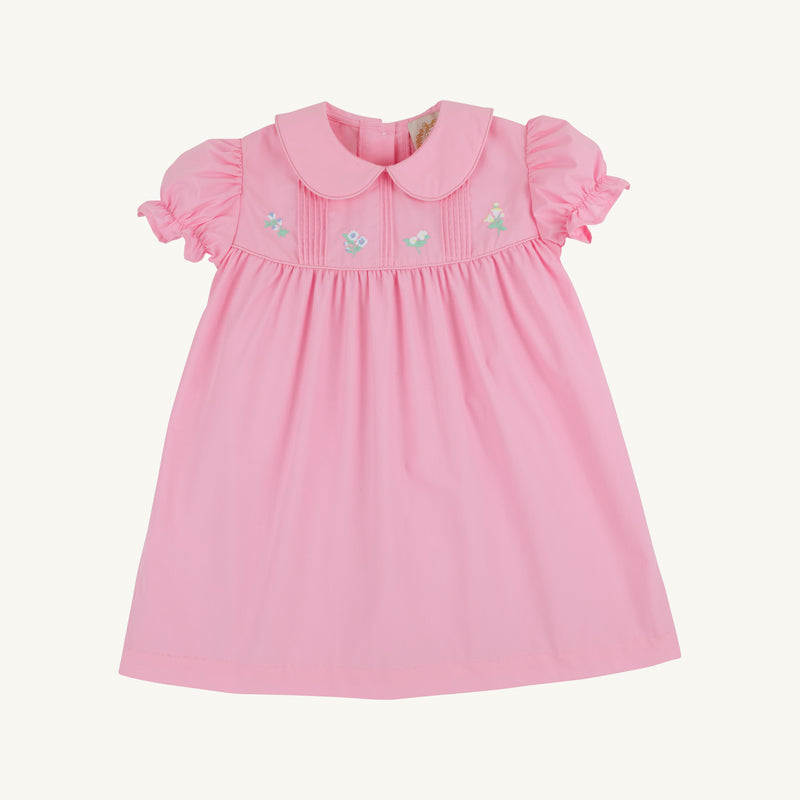 Holly Day Dress - Pier Party Pink with Flower Embroidery