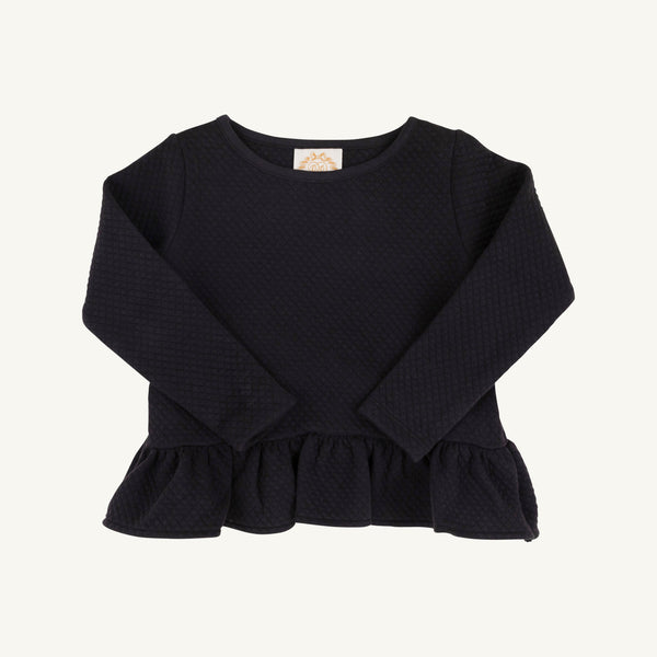 Long Sleeve Love You Back Top (Quilted) - Newport Night