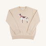 Isaac's Intarsia Sweater - Osprey Oatmeal with Dog Intarsia