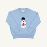 Isaac's Intarsia Sweater - Beale Street Blue with Snowman Intarsia