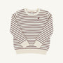 Isaac's Sweater - Palmetto Pearl & Gray Bay Brown Stripe with Gray Bay Brown Stork