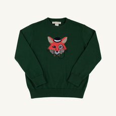 Isaac's Intarsia Sweater - Grier Green with Fox