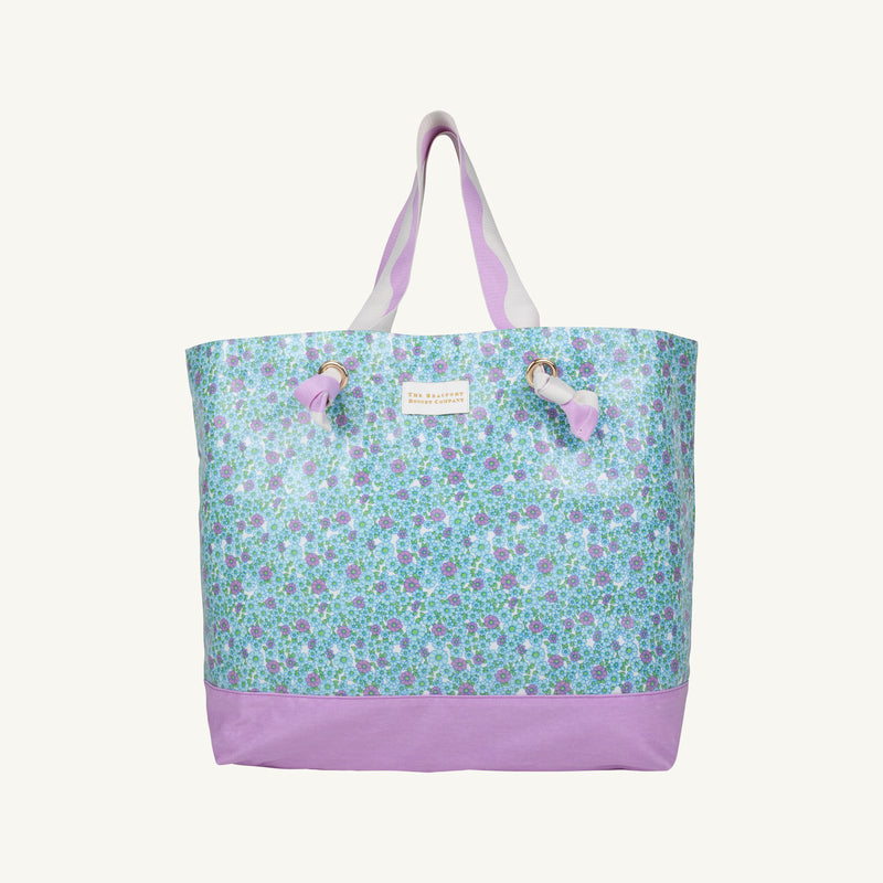 Isabelle's Beach Bag - Fitzroy Floral with Valley High Violet and Worth Avenue White