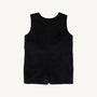 The Jack Keene Jon Jon - Newport Night Corduroy by The Beaufort Bonnet Company is a sleeveless romper, perfect for holidays, displayed flat on a plain white background and shown from the back with no visible fasteners or patterns.