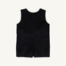 The Jack Keene Jon Jon - Newport Night Corduroy by The Beaufort Bonnet Company is a sleeveless romper, perfect for holidays, displayed flat on a plain white background and shown from the back with no visible fasteners or patterns.