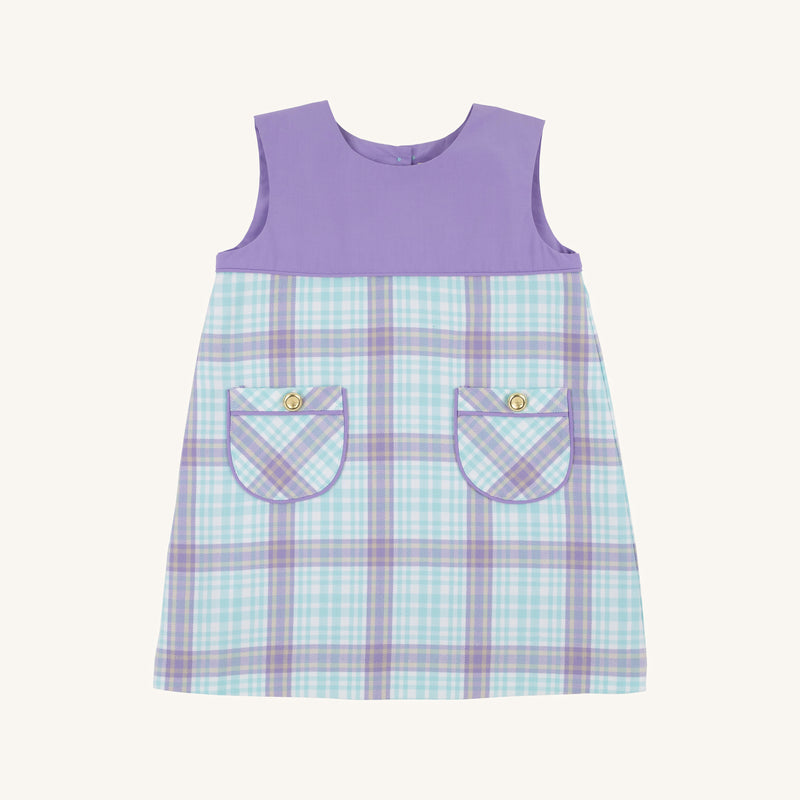Jill Jumper - Bridge Club Hustle Houndstooth (Edisto Egg Blue) with Palisades Purple