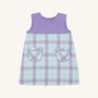 Jill Jumper - Bridge Club Hustle Houndstooth (Edisto Egg Blue) with Palisades Purple