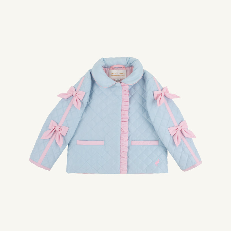Julie Anne Jacket - Buckhead Blue with Palm Beach Pink Trim & Bows