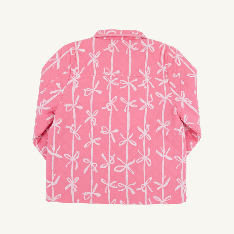 Kendall Quilted Coat - Braselton Bows (Romany Rose) with Romany Rose