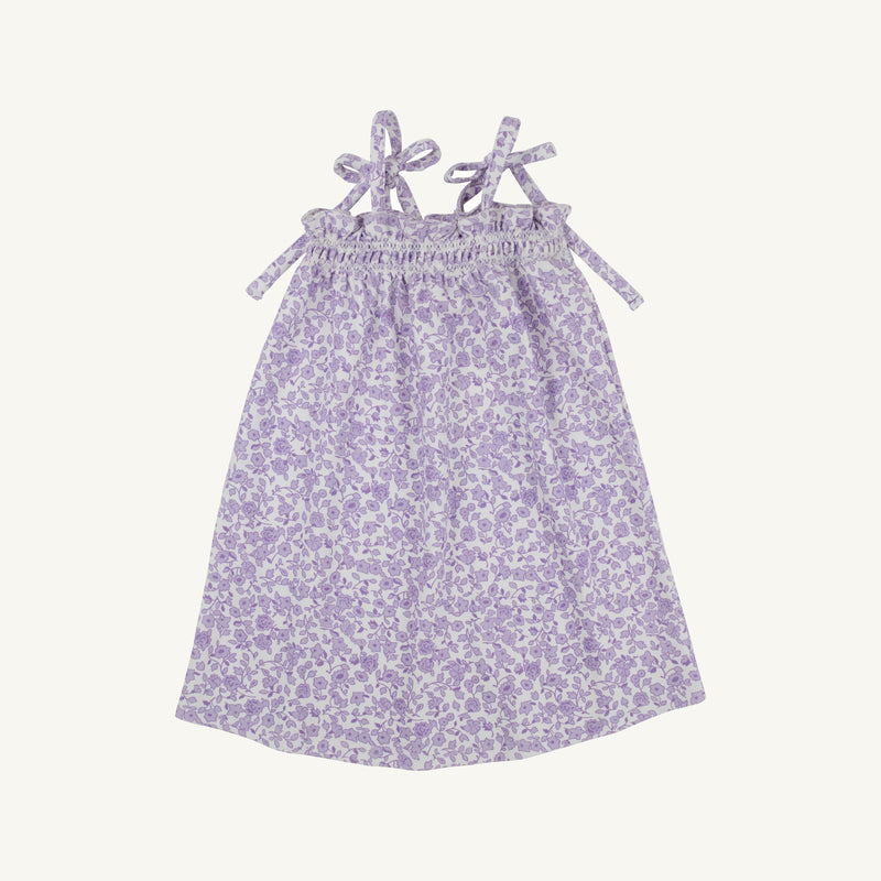 Lainey's Little Dress - Greenville Garden (Lauderdale Lavender) with Worth Avenue White