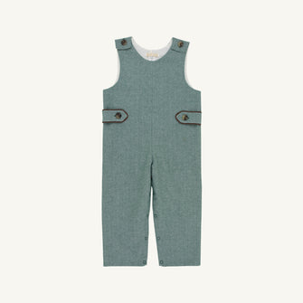 Embroidery result for: Lawson Longall - Grier Green Herringbone with Chelsea Chocolate