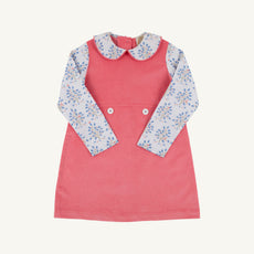 Lindy's Lunch Dress - Little Oak with Parrot Cay Coral Corduroy